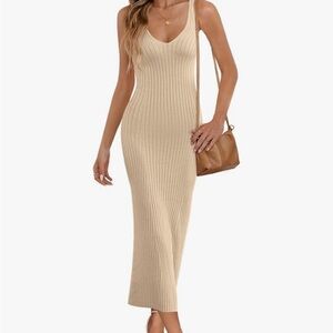 NWT XS Apricot Sleeveless Maxi Dress